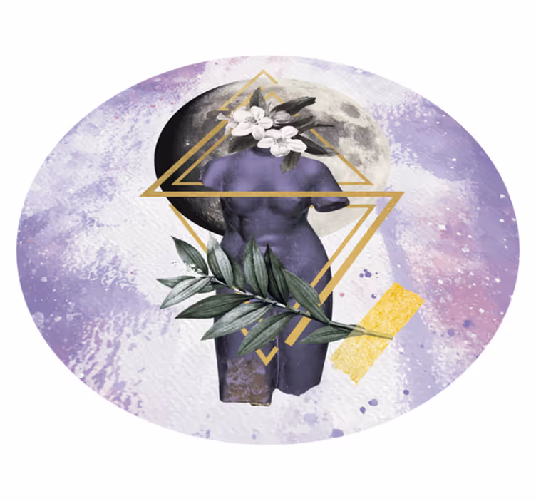 Tappeto in vinile con donna effetto astratto - TenStickers