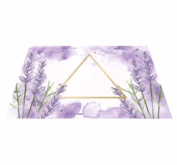 Tappeto in vinile triangoli e fiori - TenStickers