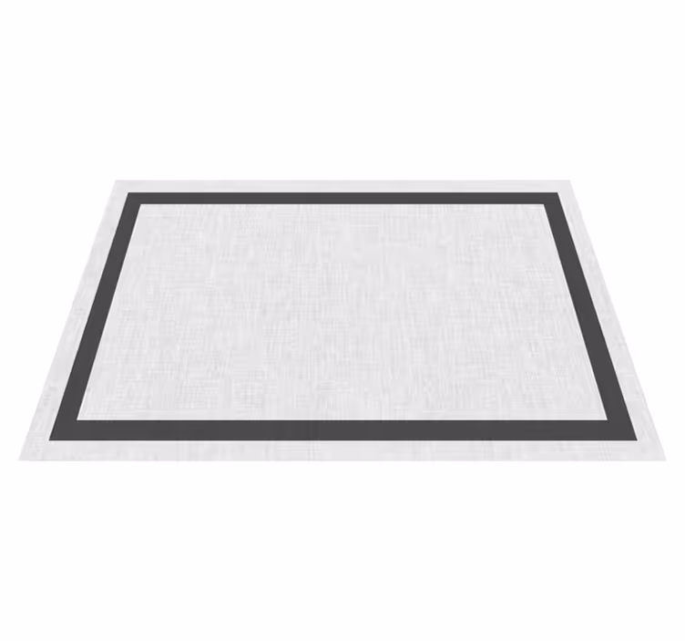 Tappeto in pvc con linee nere e sfondo grigio - TenStickers