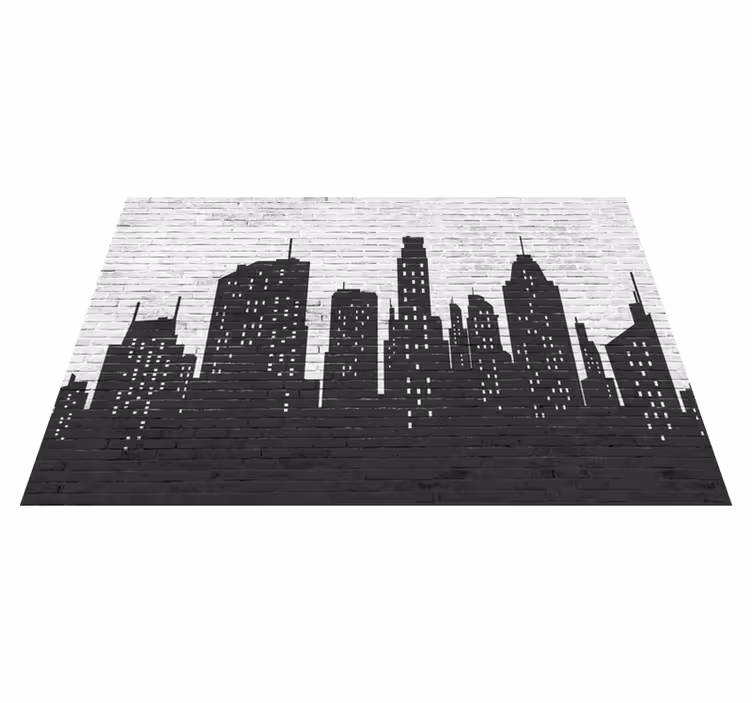 Tappeto in vinile con immagine skyline - TenStickers