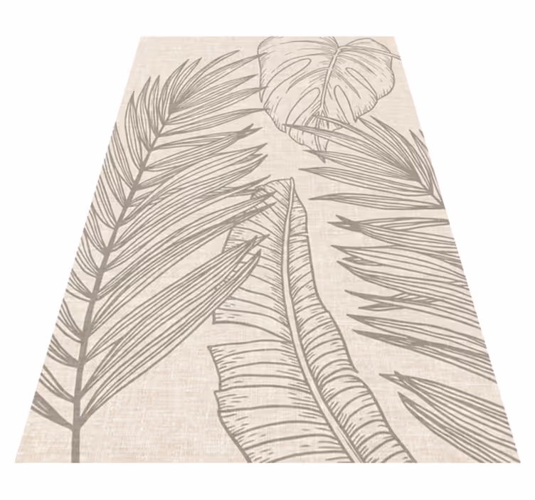 Tappeto in pvc con fiori e piante effetto tropicale tejido - TenStickers