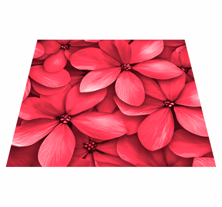 Passatoia in vinile Viva Magenta fiori  - TenStickers