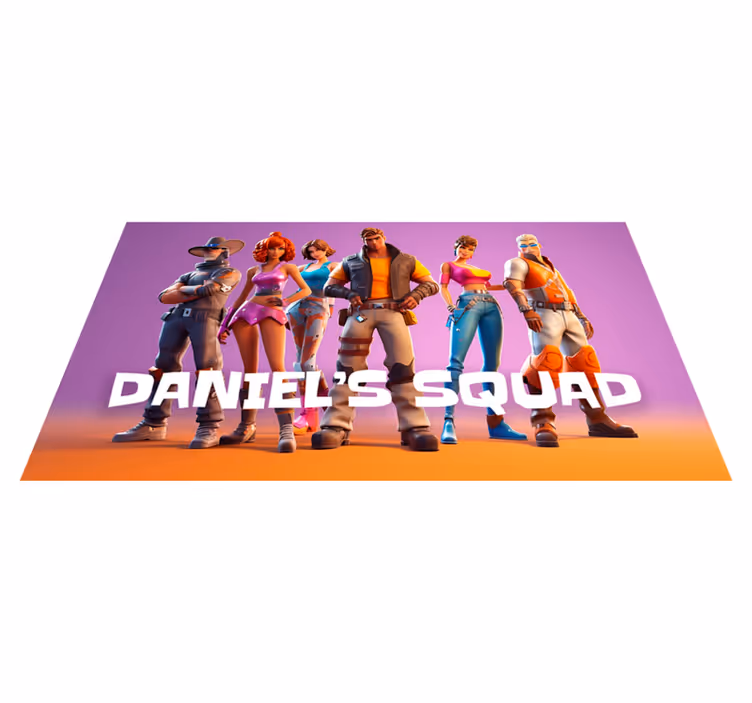 Tappeto in pvc per camera da letto banda di personaggi - TenStickers
