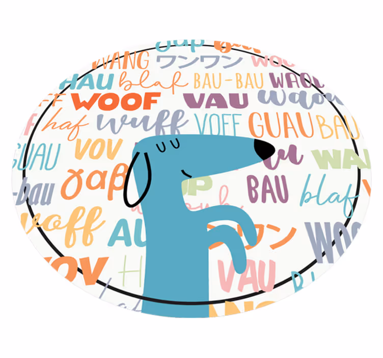 Tappeto di vinile animali corteccia di cane - TenStickers