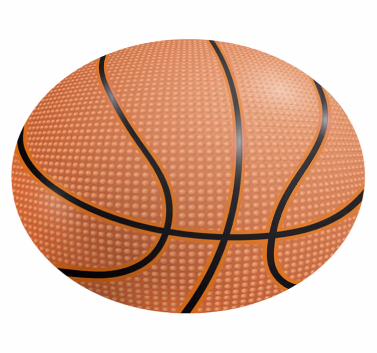 Tappeto in pvc rotondo pallacanestro - TenStickers