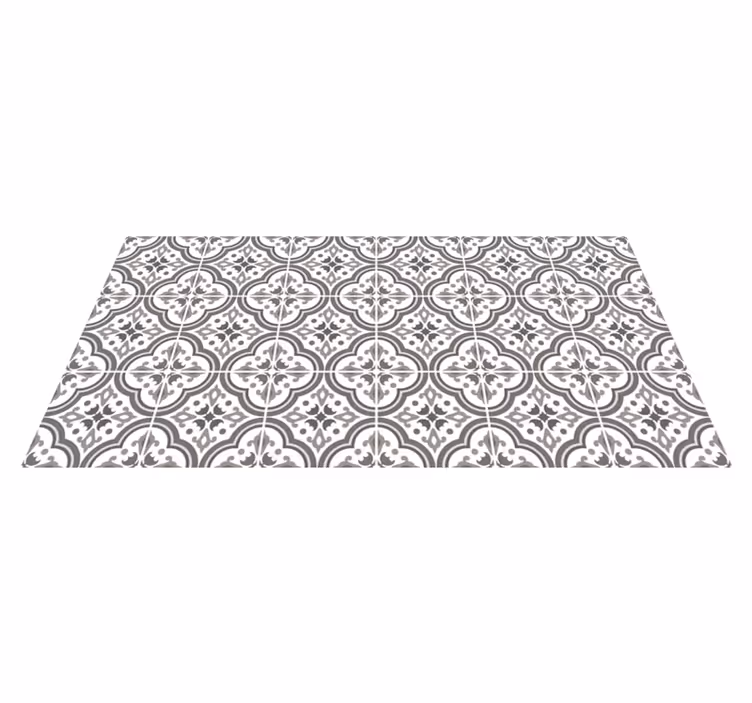 Tappeto in pvc grigio effetto piastrella classico - TenStickers