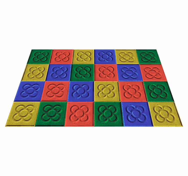 Tappeto in pvc per salone piastrelle panot pop art - TenStickers