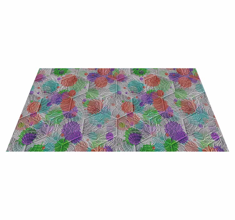 Tappeto in pvc per salone piastrelle gaudi colorate - TenStickers