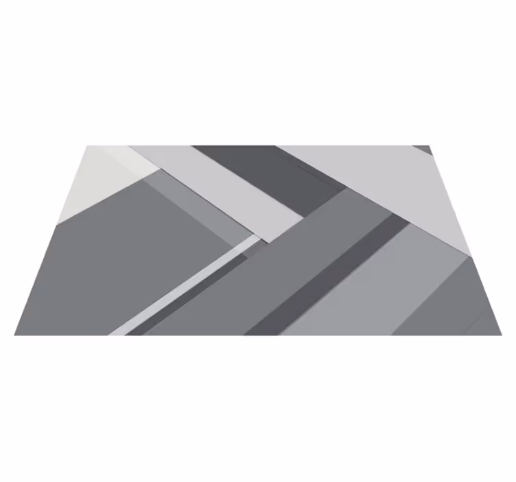 Passatoia in vinile ufficio geometrico grigio - TenStickers
