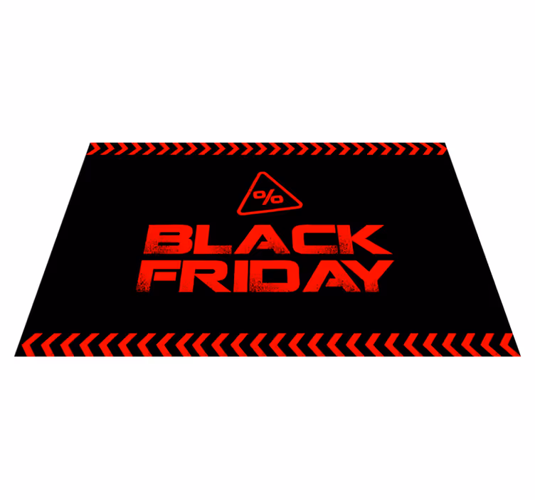 Tappeto in pvc nero venerdì Nero - TenStickers