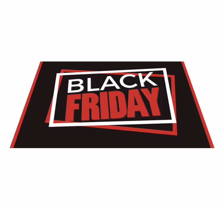Tappeto in pvc nero promozione del Venerdì NeroGoditi sconti ecce - TenStickers