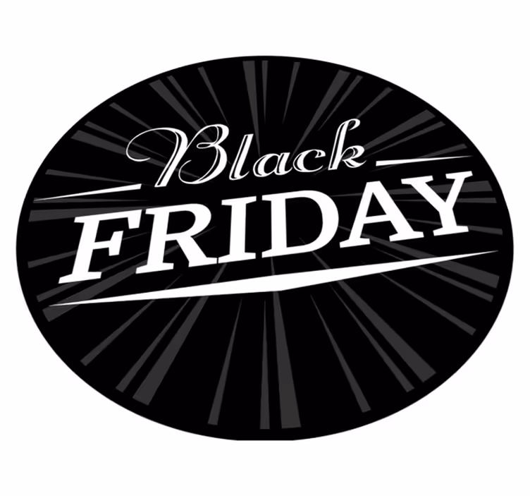 Tappeto in pvc rotondo venerdì Nero - TenStickers