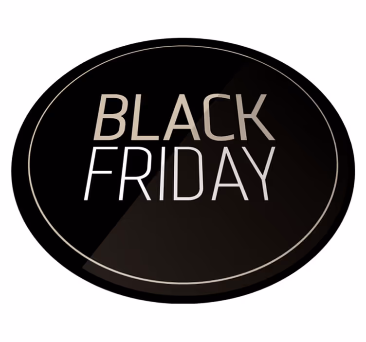 Tappeto in pvc rotondo venerdì Nero - TenStickers