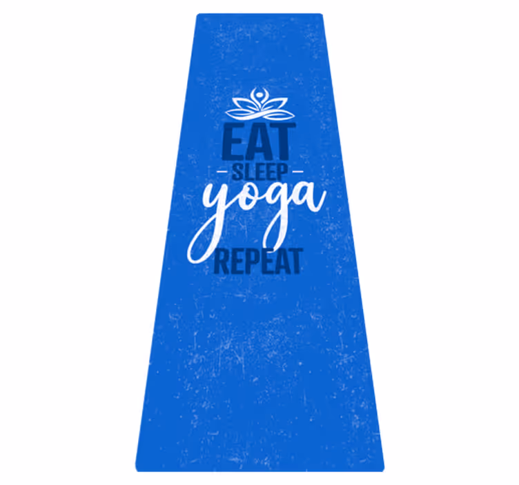 Tappeti in vinile Mandala "mangia, dormi, ripeti lo yoga" - TenStickers