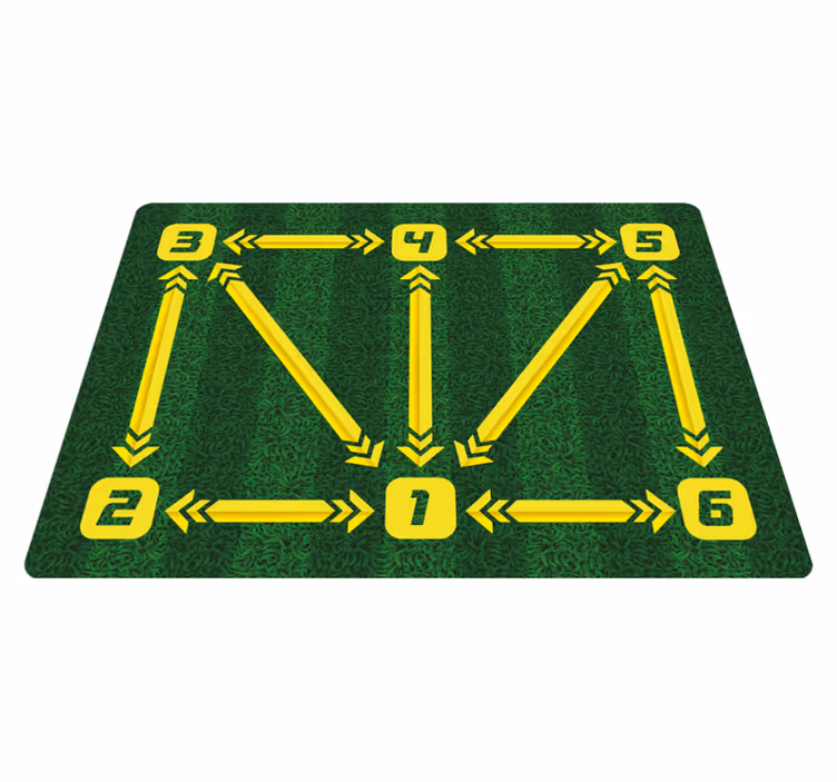 Passatoia in vinile rettangolare allenamento di calcio - TenStickers