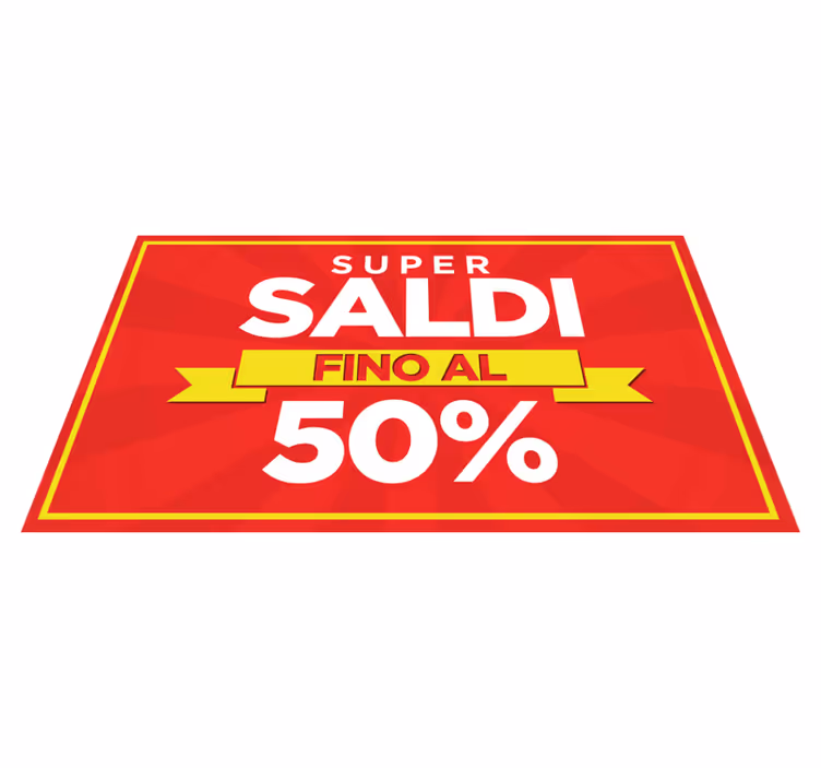 Passatoia in vinile rossa vendita scontata personalizzata - TenStickers