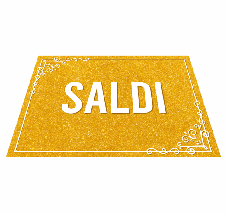 Passatoia in vinile rettangolare vendita texture glitter dorata - TenStickers