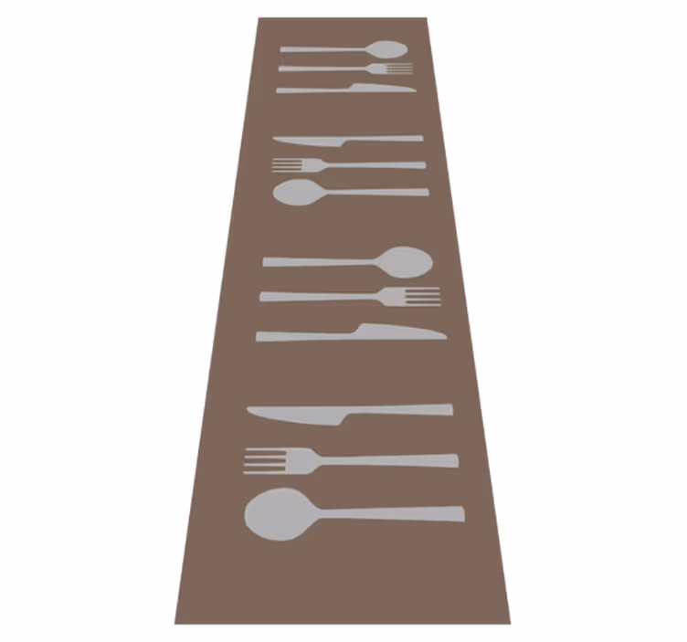 Passatoia in vinile cucina forchetta, coltello e cucchiaio - TenStickers