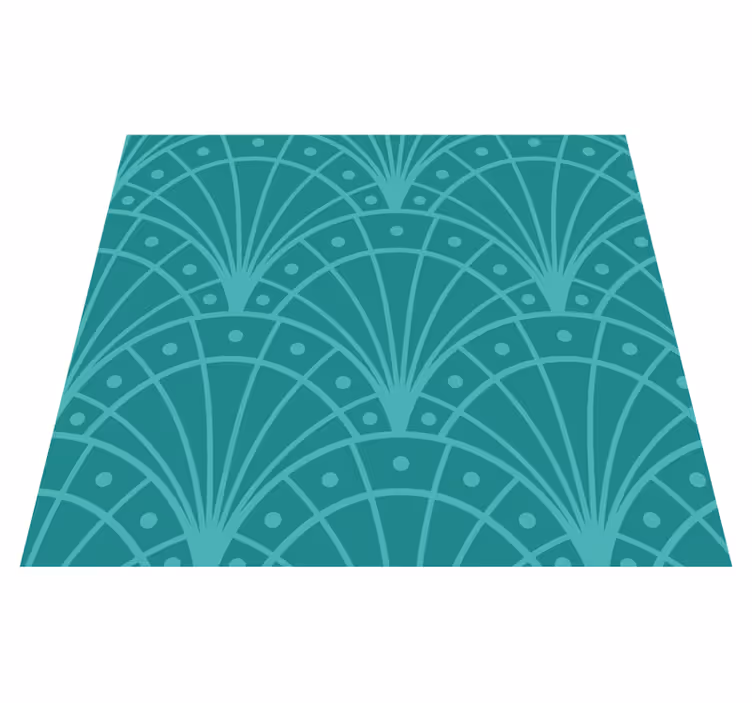 Tappeto in pvc turchese stile art déco - TenStickers
