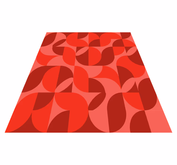 Tappeto in pvc per salone rosso retrò - TenStickers