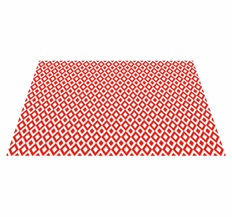 Tappeto vinile rosso motivo a rombi - TenStickers