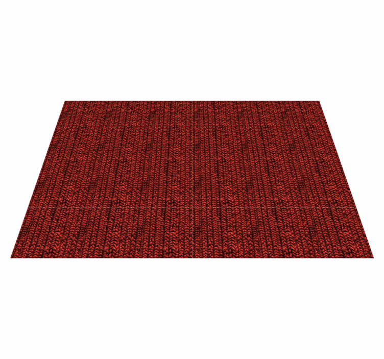 Tappeto vinile rosso effetto lana testurizzata - TenStickers