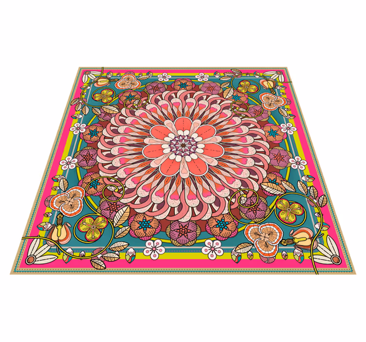 Tappeto vinile Mandala fiore di mandala - TenStickers
