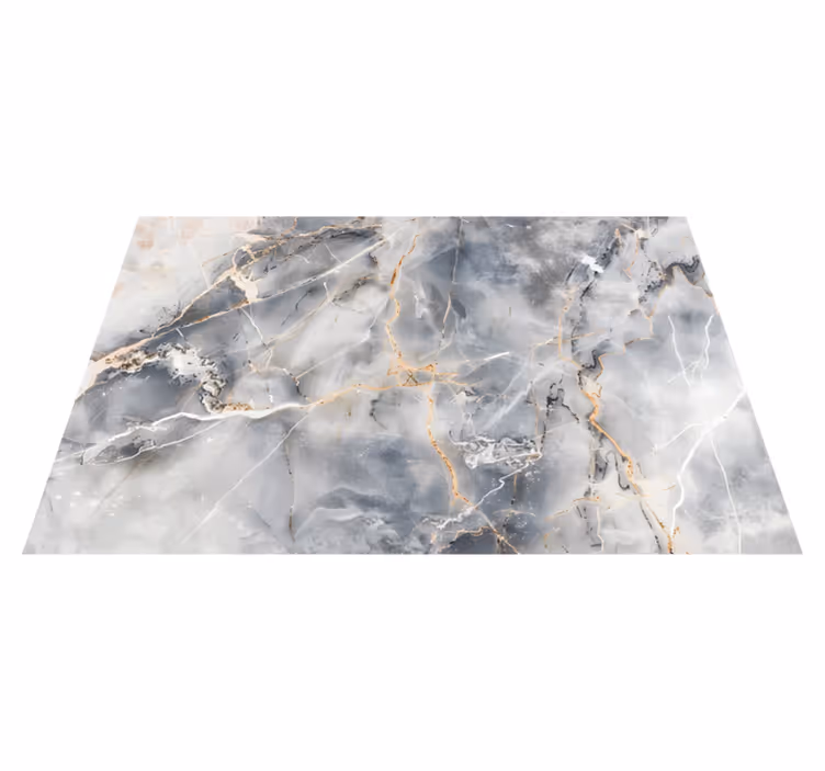 Tappeto vinile effetto marmo tonalità grigio bluastra - TenStickers