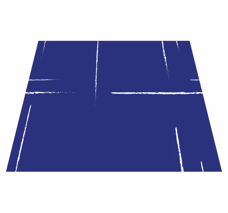 Tappeto vinile blu modello di linea moderna - TenStickers