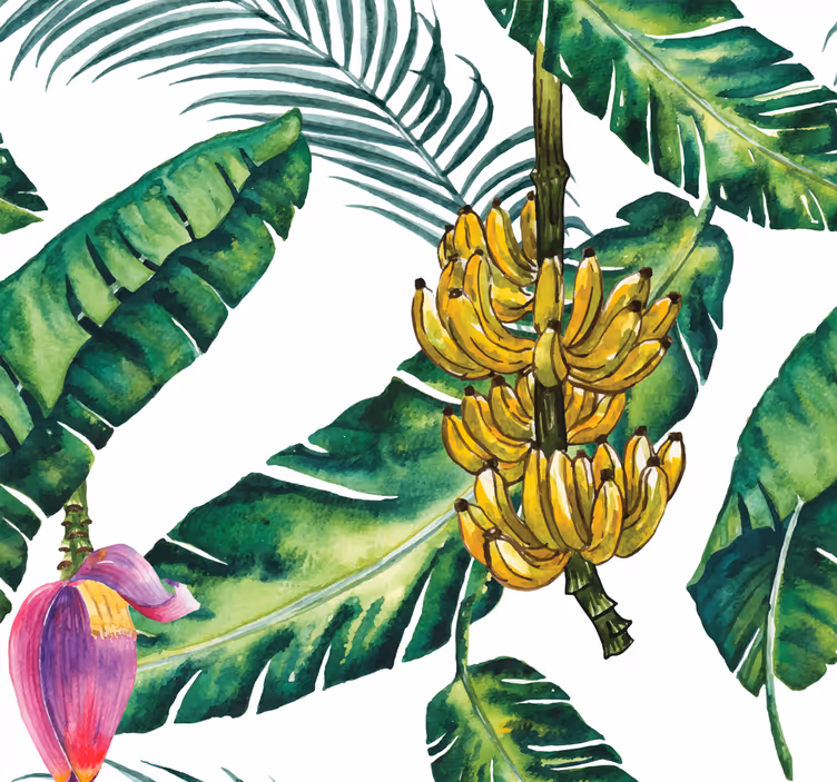 Carta da parati natura armonia della flora tropicale - TenStickers