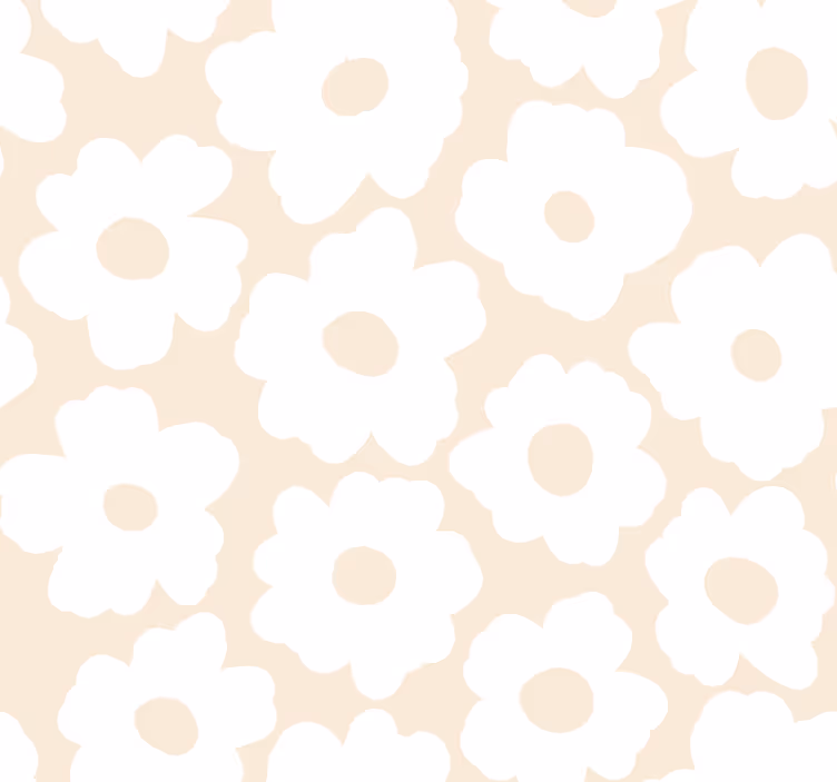 Carta da parati floreale papavero bianco - TenStickers
