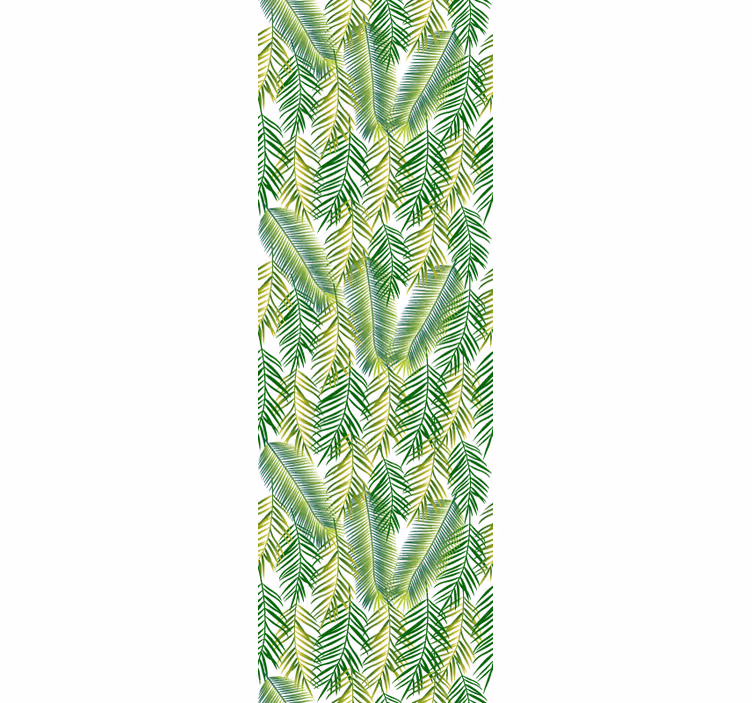 Carta da parati foglie design verde lussureggiante - TenStickers