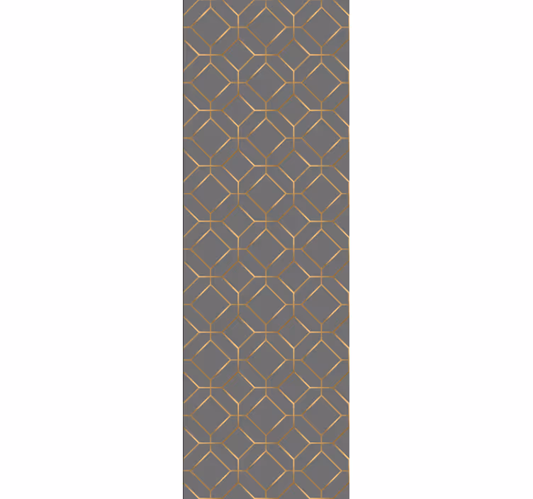Carta da parati geometrica motivo esagonale oro - TenStickers