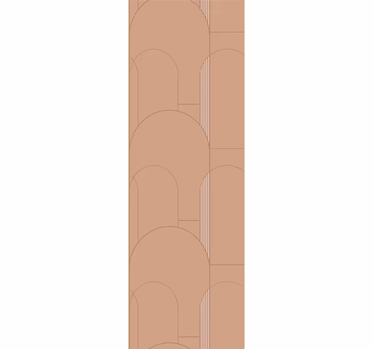 Carta da parati moderna motivi ad arco beige - TenStickers