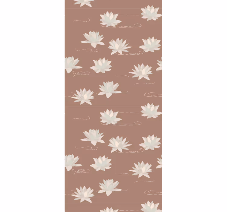Carta da parati floreale modello di fiore di loto - TenStickers