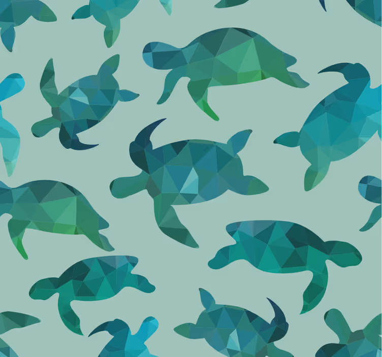 Carta da parati animali modello di tartarughe marine - TenStickers