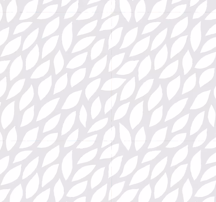 Carta da parati foglie motivo grigio e bianco - TenStickers