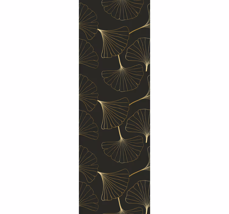 Carta da parati foglie elegante motivo ginko - TenStickers
