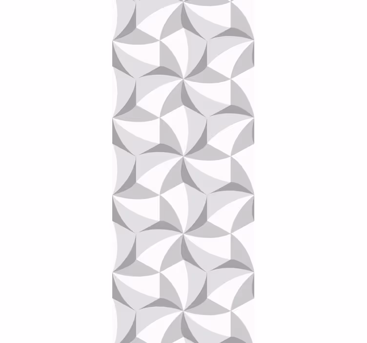 Carta da parati geometrica eleganti forme con motivi grigi - TenStickers