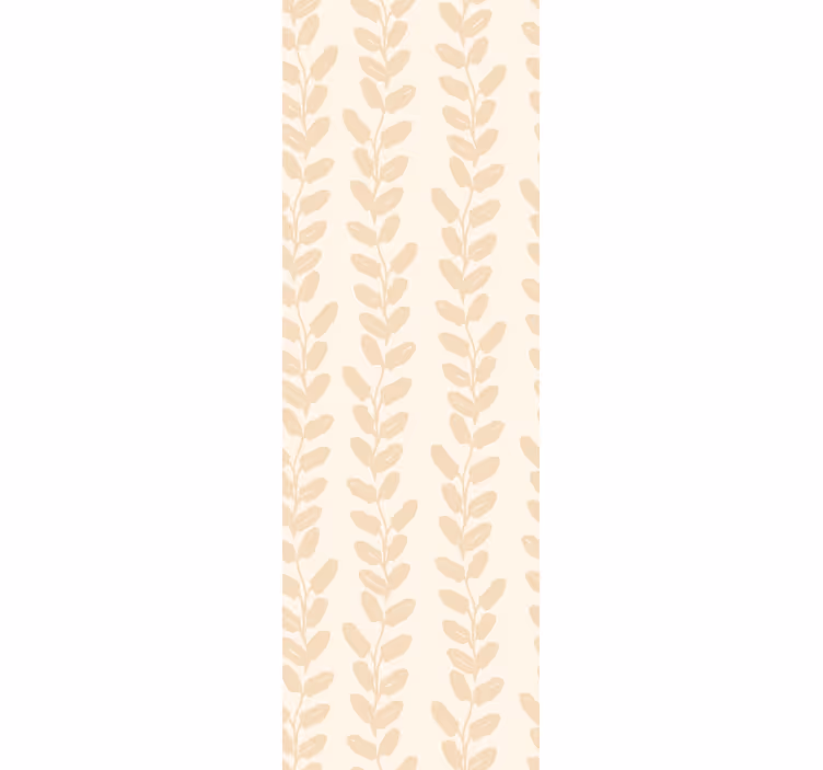 Carta da parati foglie rametti verticali beige - TenStickers