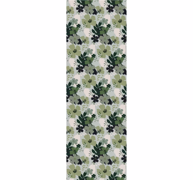 Carta da parati floreale motivo verde lussureggiante - TenStickers