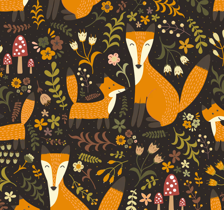 Carta da parati animali volpi nordiche - TenStickers
