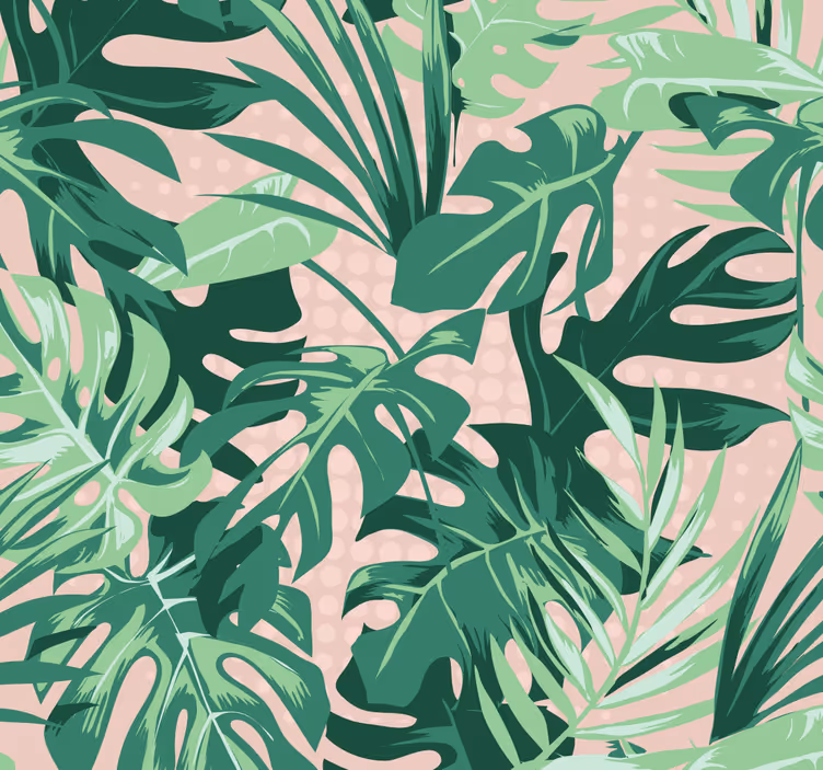 Carta da parati giungla progettazione di piante tropicali - TenStickers