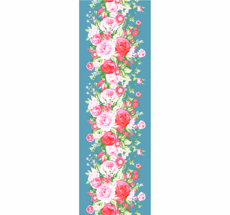 Carta da parati floreale linee verticali di fiori floreali - TenStickers
