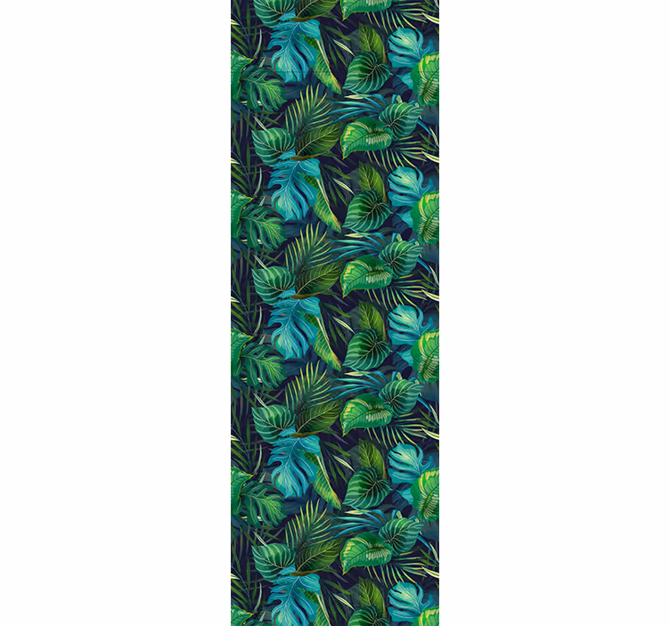 Carta da parati foglie motivo verde tropicale - TenStickers