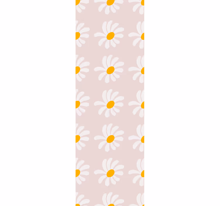 Carta da parati floreale dolci file di margherite - TenStickers