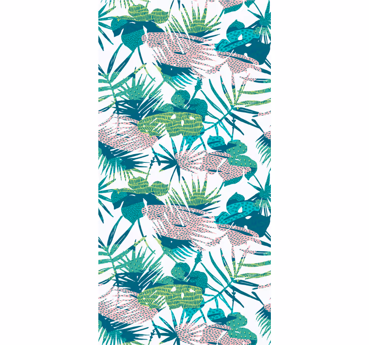 Carta da parati giungla foglia botanica scoppiata - TenStickers