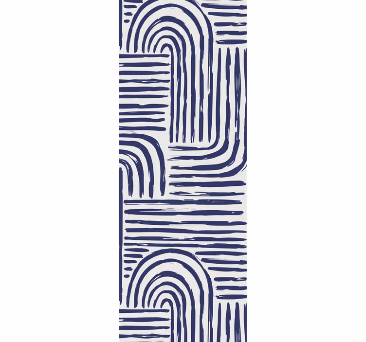 Carta da parati geometrica disegno della linea curva - TenStickers