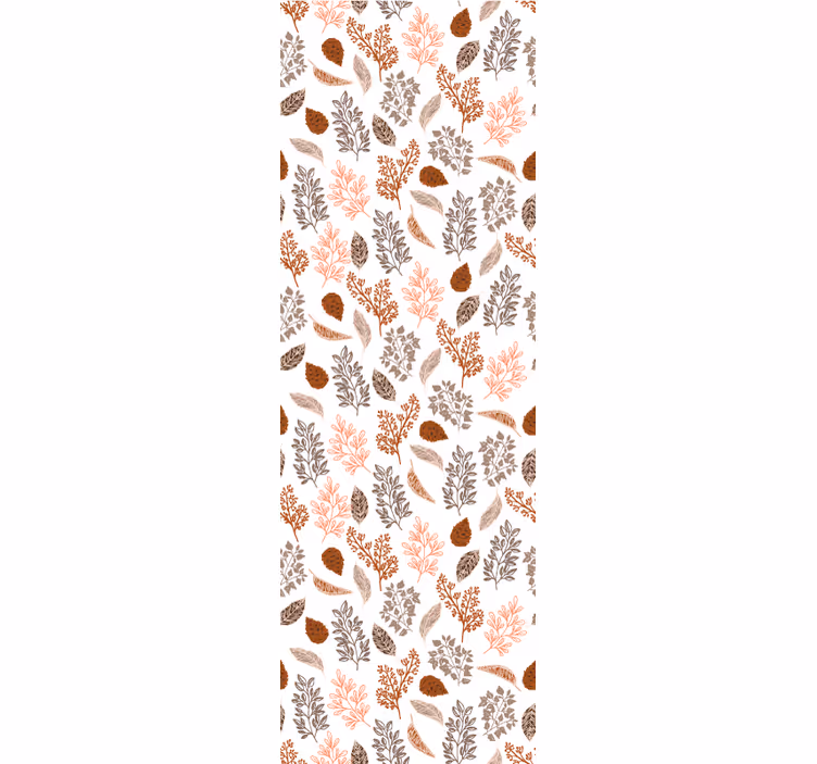 Carta da parati foglie dispersione botanica autunnale - TenStickers