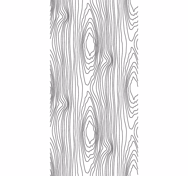 Carta da parati effetto legno anelli lineari degli alberi - TenStickers